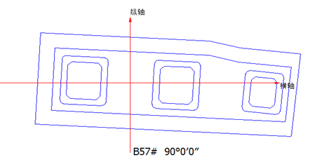 1-1截面强制转化为桥涵平面结构物模型