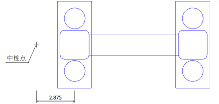 右4号桥墩平面轮廓图