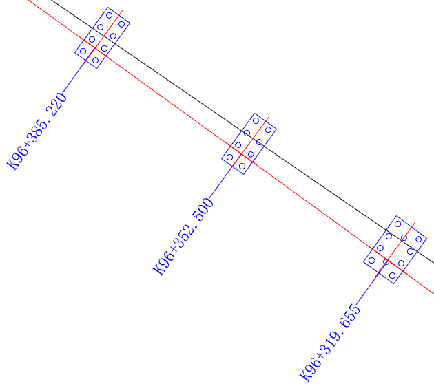 桥涵结构物平面模拟放样成果图